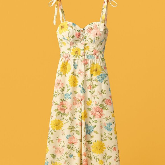 Lily Rose Dresses & Skirts - NWT Pretty Lily Rose Floral Midi Sun Dress XS 14 Ptp